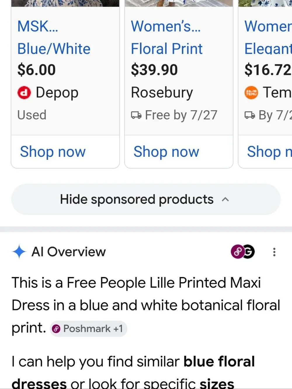 Free People Lille Printed Blue White Botanical Floral Halter Maxi Dress XS - Picture 11 of 11